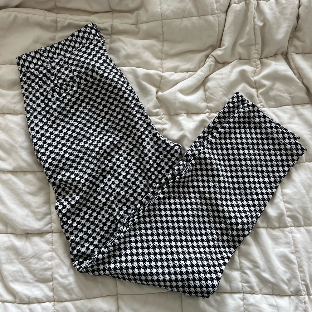 Cat Patterned Betabrand Dress Pant Yoga Pants